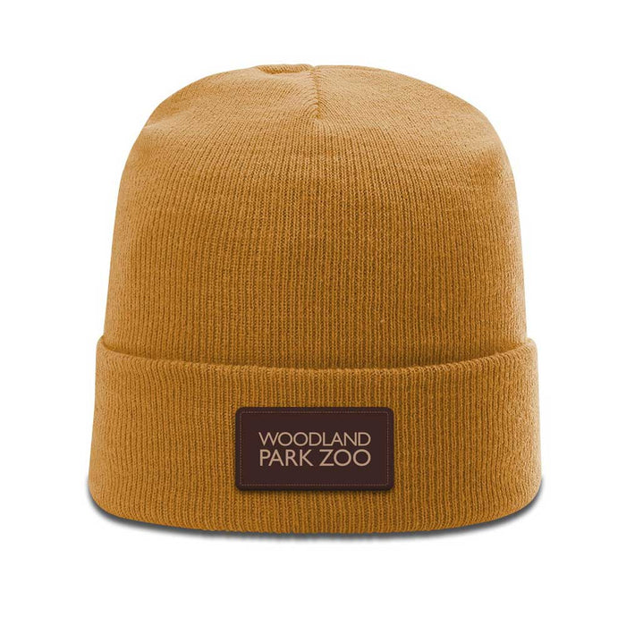 Woodland Park Zoo Leather Patch Beanie