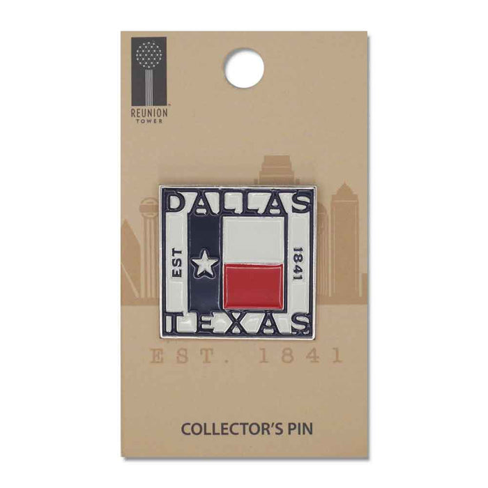 Reunion Tower Dallas Flag Collectible Pin