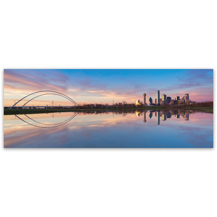Reunion Tower Dallas Panoramic Sunset Postcard