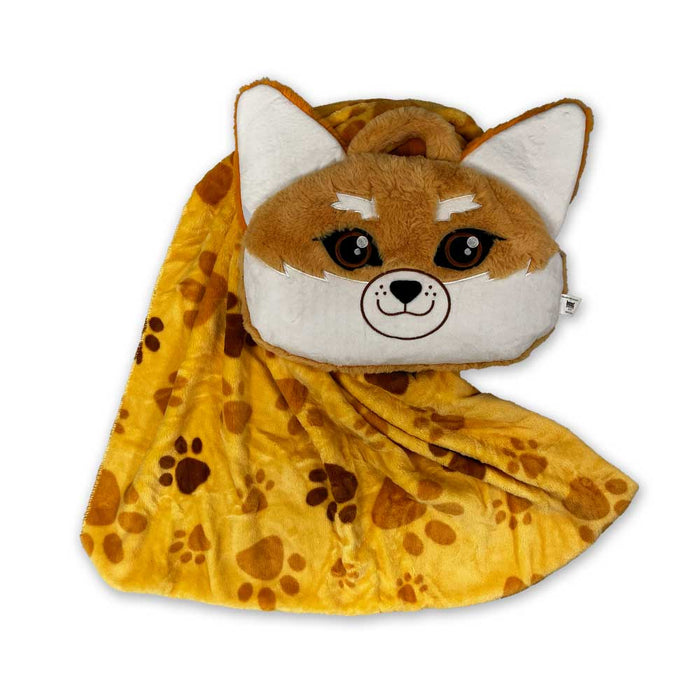 Fennec Fox Plush Bag Blanket Combo