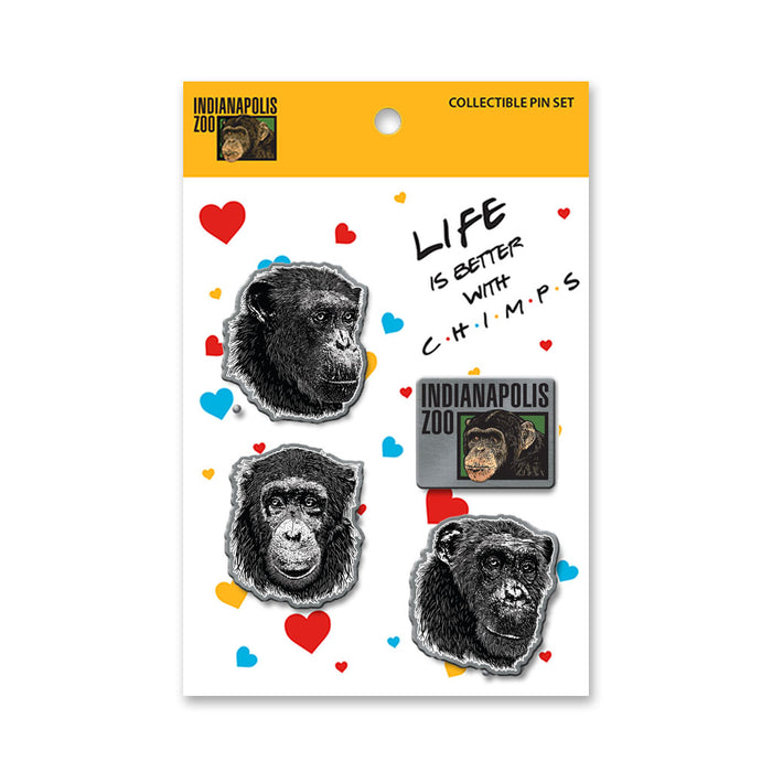 Indianapolis Zoo Chimp Pin Set