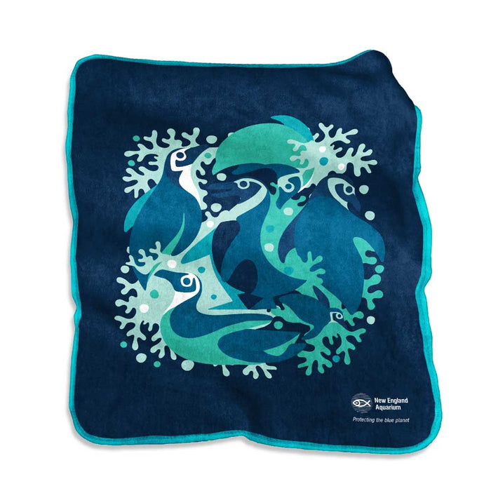 New England Aquarium Raschel Blanket