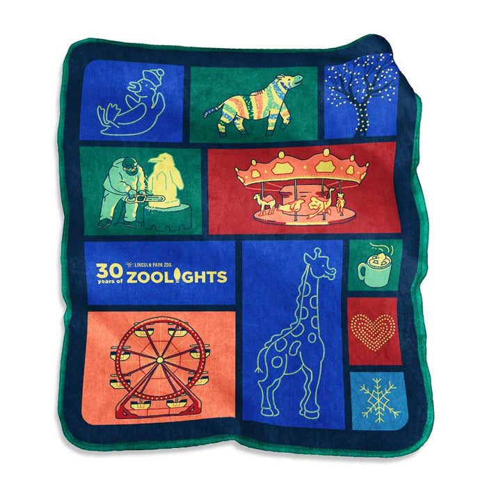 Lincoln Park Zoo Raschel Blanket