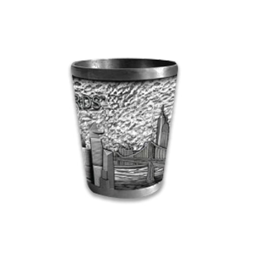 Hudson Yards with Vessel Skyline Metal Shotglass