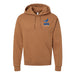 The Hudson Yards NYC Pigeon Hooded Sweatshirt is a brown hoodie featuring a blue pigeon graphic and “NYC HUDSON YARDS” printed on the left chest. This cozy sweatshirt includes a front pocket and drawstrings, making it an ideal New York City gift for anyone who loves Hudson Yards style.