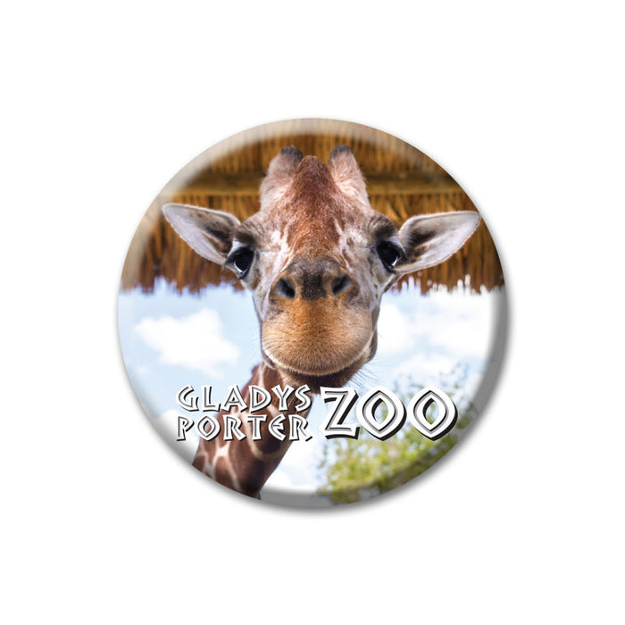 Gladys Porter Zoo Giraffe Glass Dome Magnet