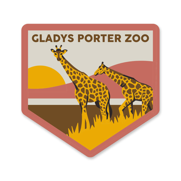 Gladys Porter Zoo Giraffe Foil Magnet