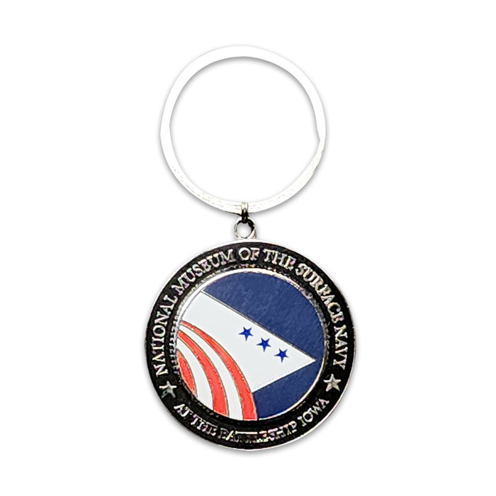 National Museum of the Surface Navy at the Battleship IOWA Spinner Keychain
