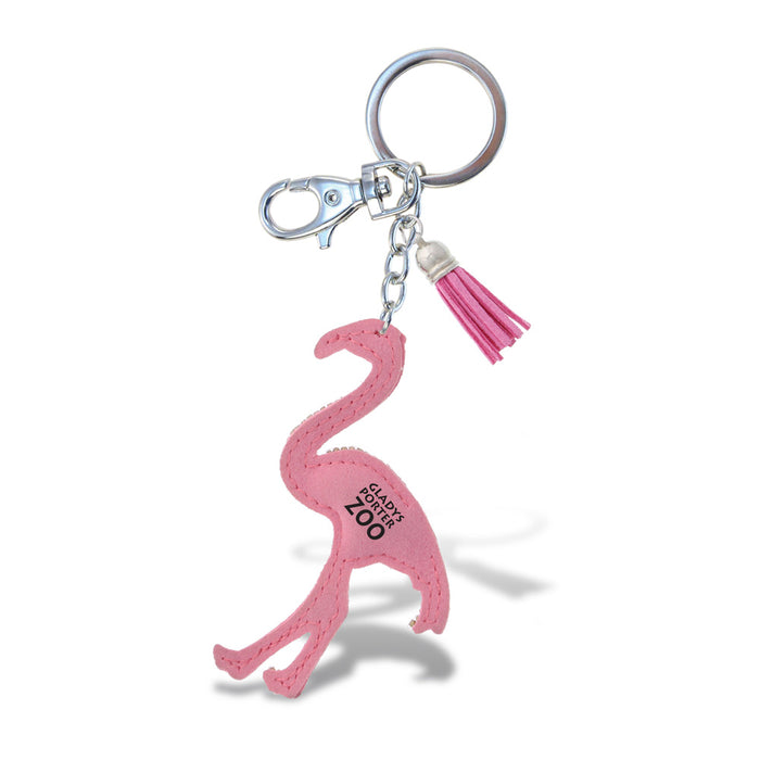 Gladys Porter Zoo Flamingo Sparkle Keychain