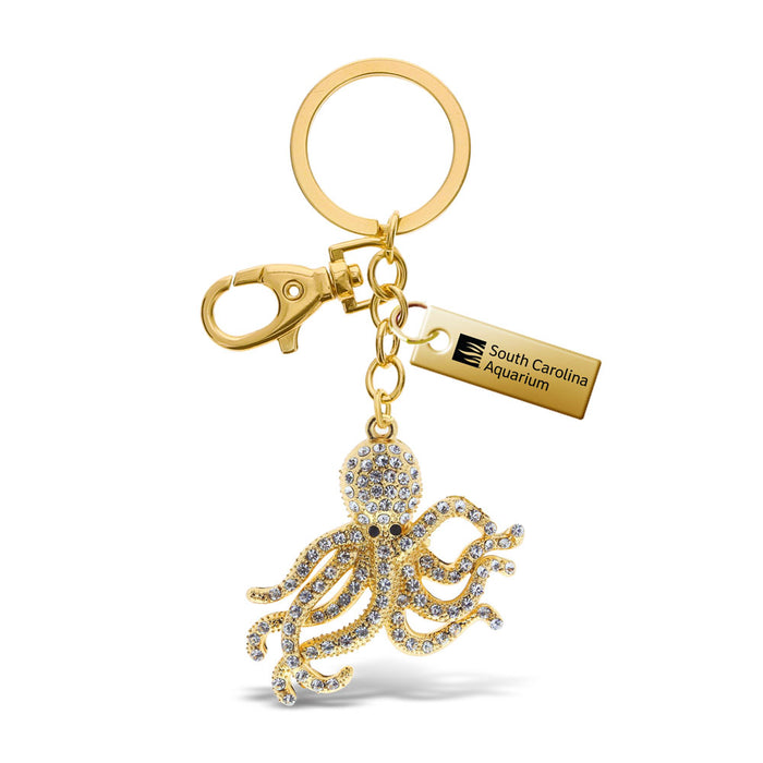 South Carolina Aquarium Octopus Bling Keychain
