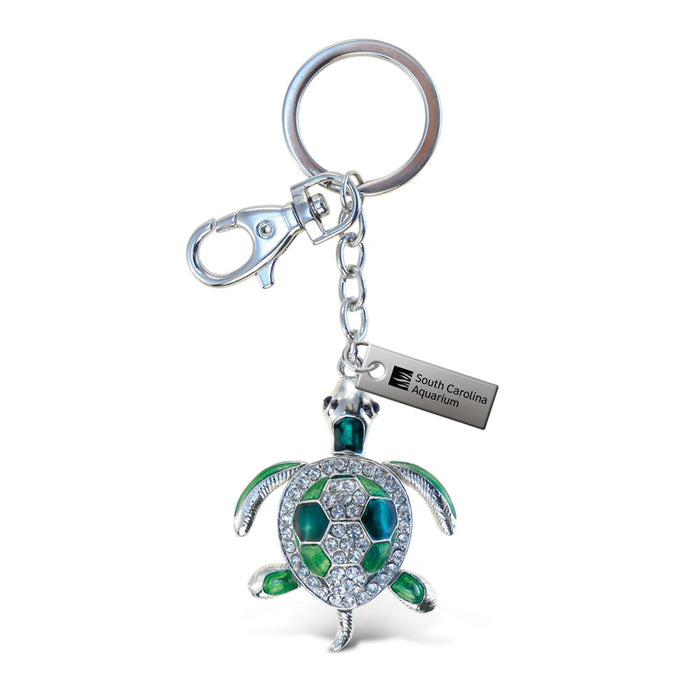 South Carolina Aquarium Turtle Bling Keychain