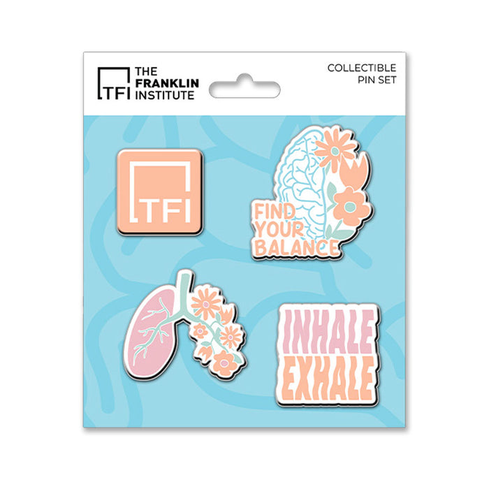 The Franklin Institute Just Breathe Collectible Pin Set