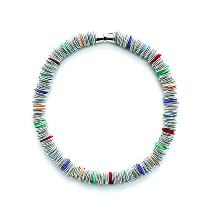 Piano Wire Rainbow Necklace