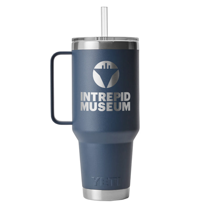 Intrepid Museum YETI Rambler with Handle and Straw