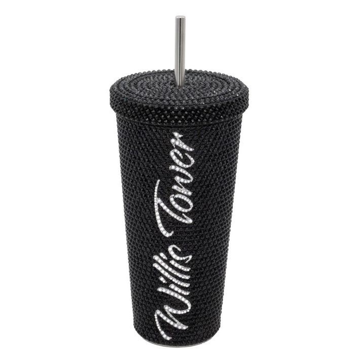 Willis Tower Rhinestone Tumbler
