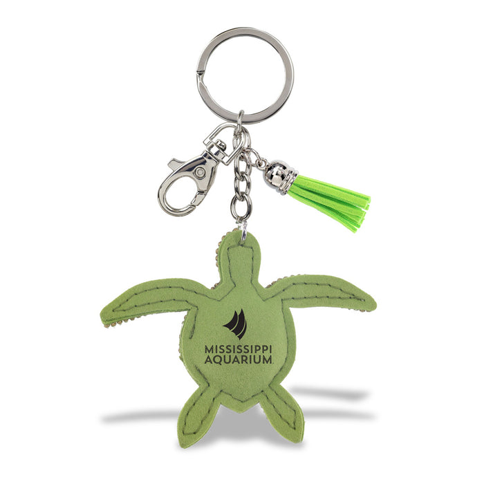 Mississippi Aquarium Sparkle Sea Turtle Keychain