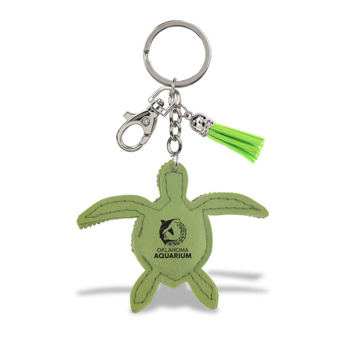 Oklahoma Aquarium Sparkle Sea Turtle Keychain