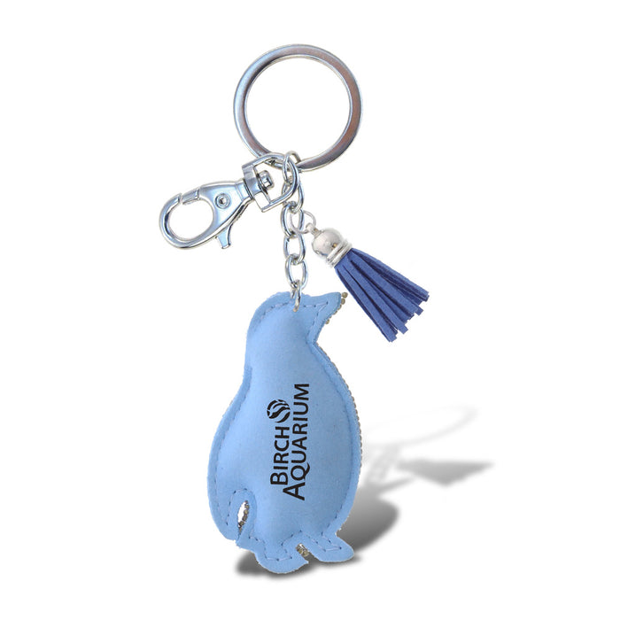 Birch Aquarium Blue Penguin Bling Keychain