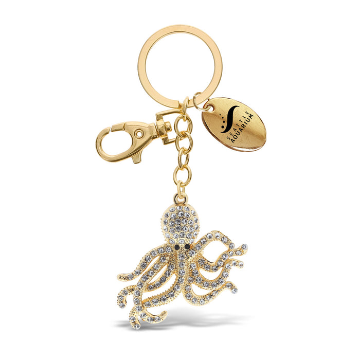 Seattle Aquarium Bling Octopus Keychain