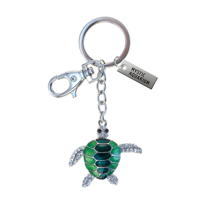 Mystic Aquarium Sea Turtle Bling Keychain