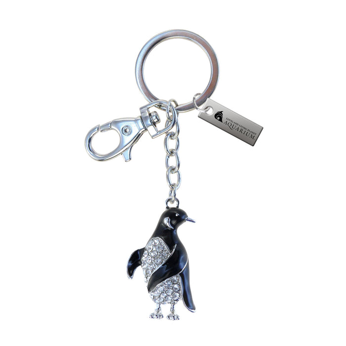 Loveland Living Planet Aquarium Penguin Bling Keychain