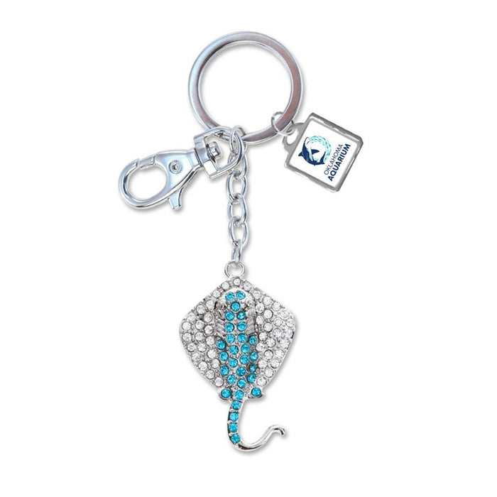 Oklahoma Aquarium Bling Stingray Keychain