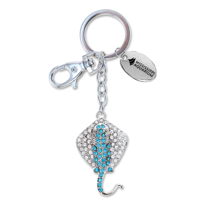 Mississippi Aquarium Bling Stingray Keychain