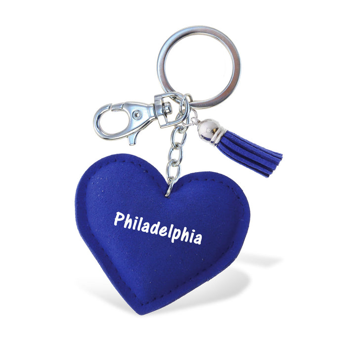 Philadelphia Heart Flag Bling Keychain