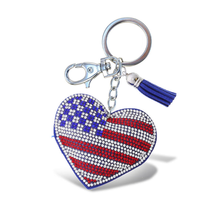 Philadelphia Heart Flag Bling Keychain