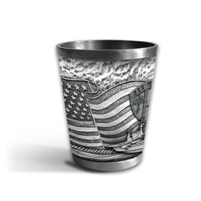 USS Midway Museum Metal Shotglass