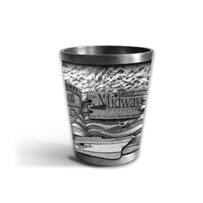 USS Midway Museum Metal Shotglass