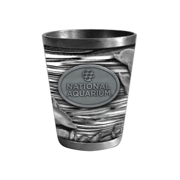 National Aquarium Dolphin Metal Shot Glass