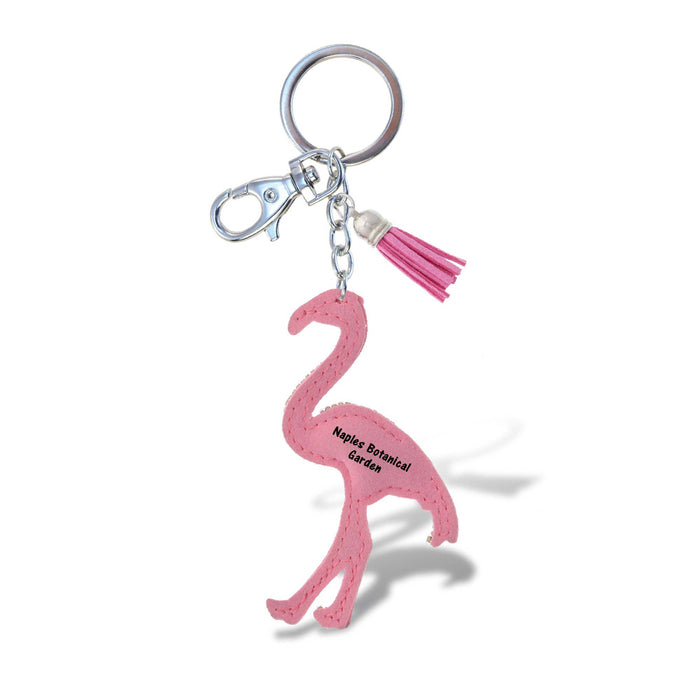 Naples Botanical Garden Flamingo Bling Keychain
