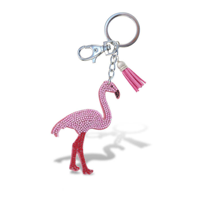 Naples Botanical Garden Flamingo Bling Keychain