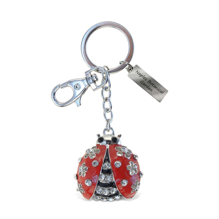 Naples Botanical Garden Ladybug Bling Keychain
