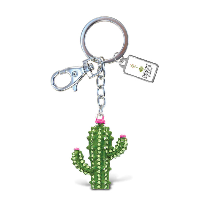Desert Botanical Garden Bling Cactus Keychain