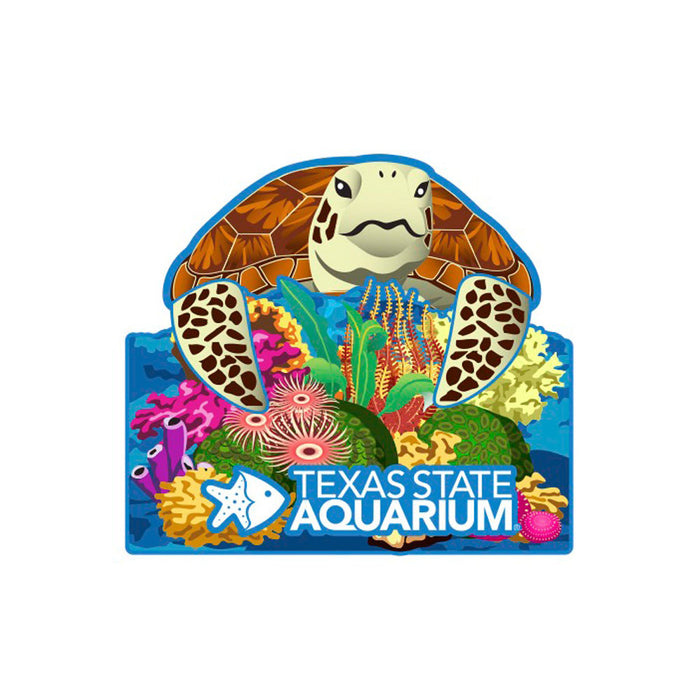 Texas State Aquarium Pop up Sea Turtle Magnet