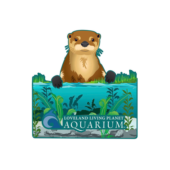 Loveland Living Planet Aquarium River Otter Pop-Up Magnet