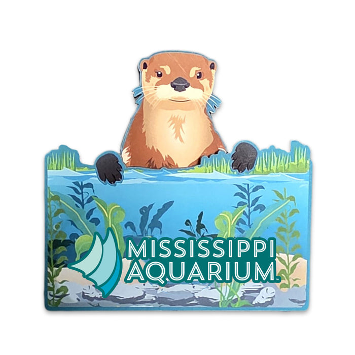 Mississippi Aquarium River Otter Popup Magnet