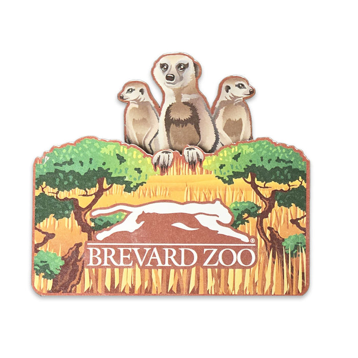 Brevard Zoo Meerkat Popup Magnet