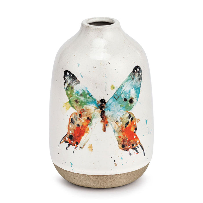 Dean Crouser Multi Color Butterfly Vase
