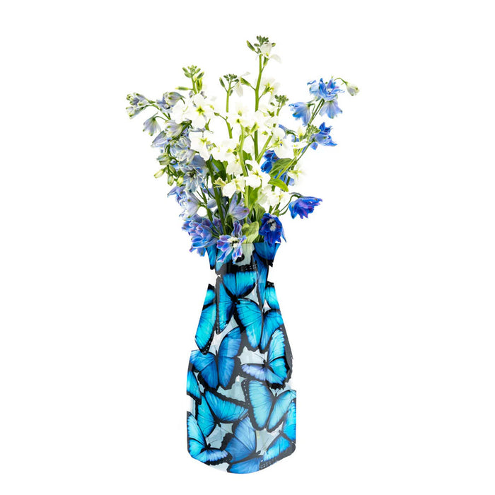 Blue Morpho Butterfly Vase