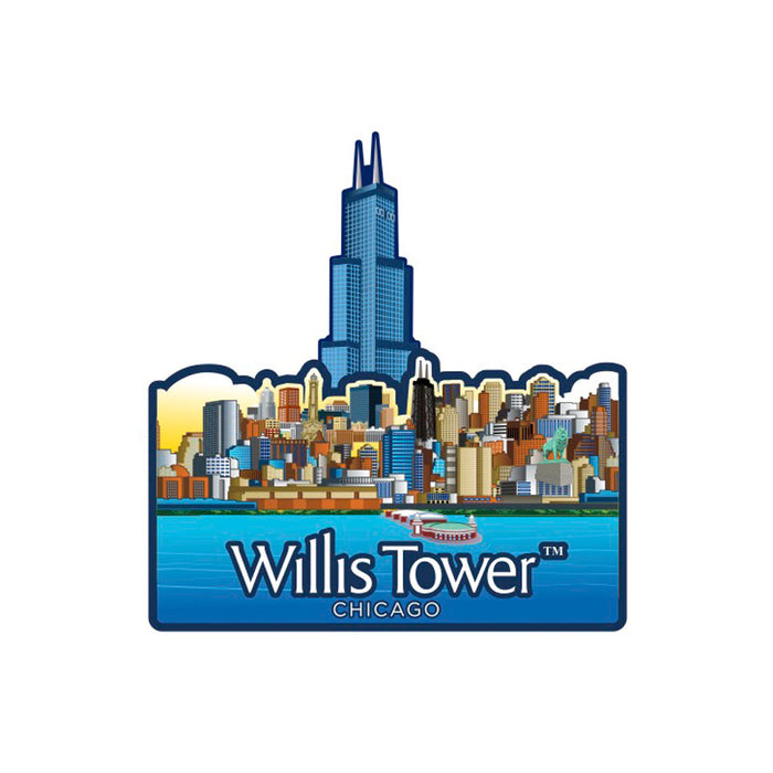 Willis Tower Building Popup Magnet