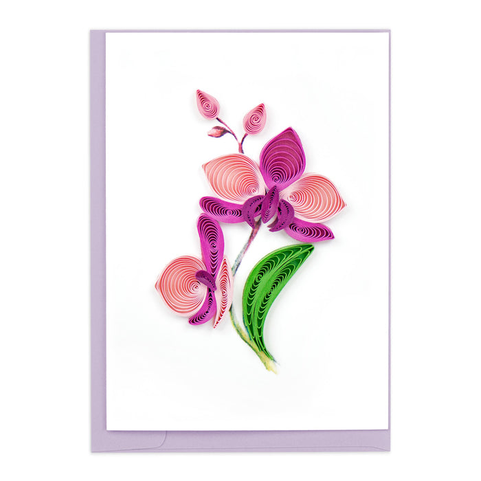 Orchid Quilled Mini Greeting Card