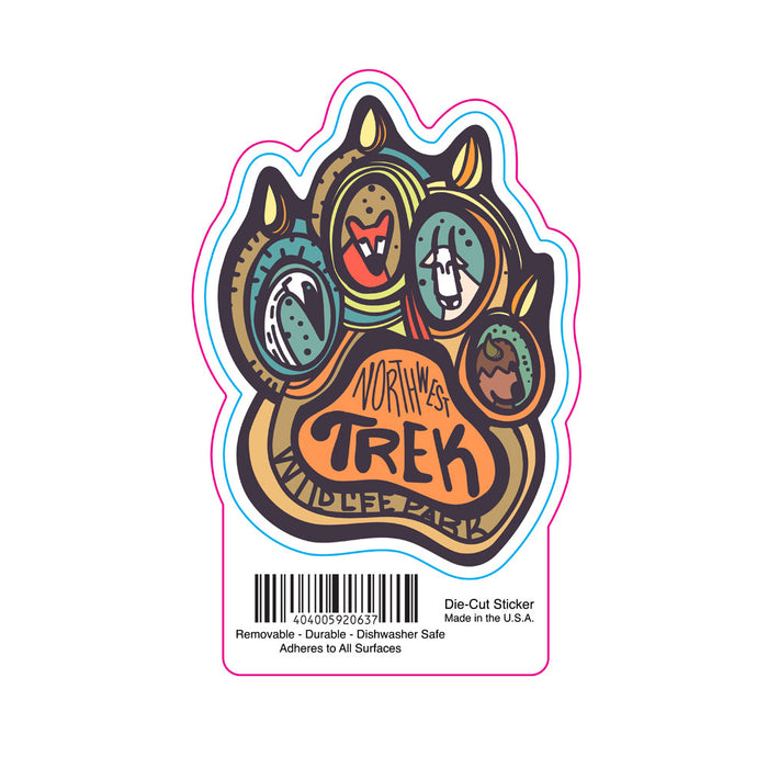 Northwest Trek Wildlife Park Paw Print Sticker