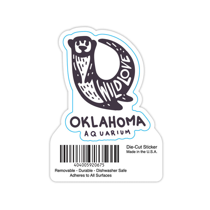 Oklahoma Aquarium Wild Love Otter Sticker