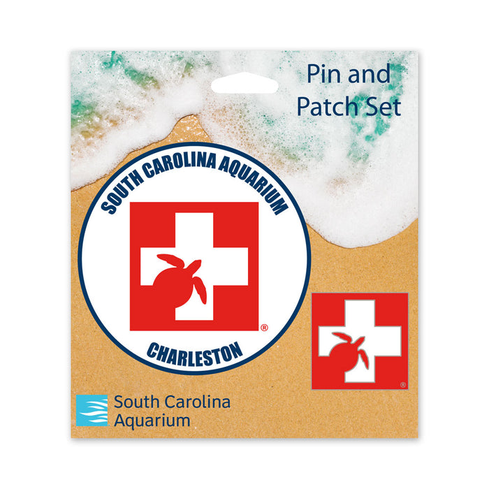 South Carolina Aquarium Rescue Turtle Patch & Pin Set