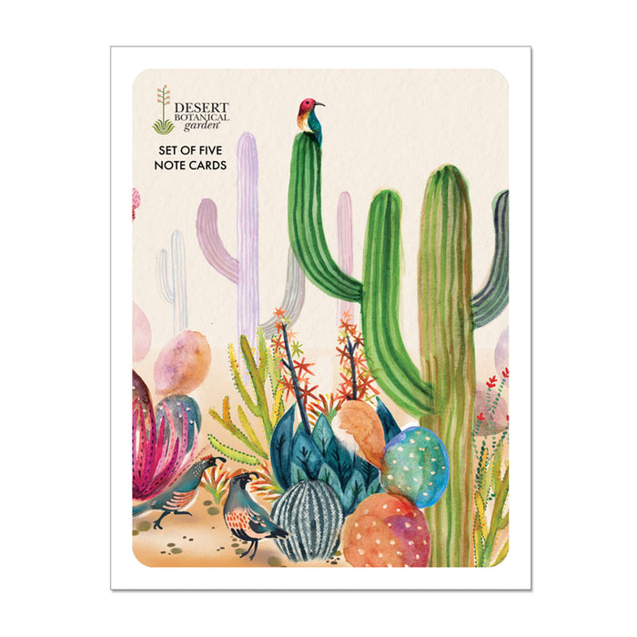 Desert Botanical Garden Watercolor Cactus Notecard Set