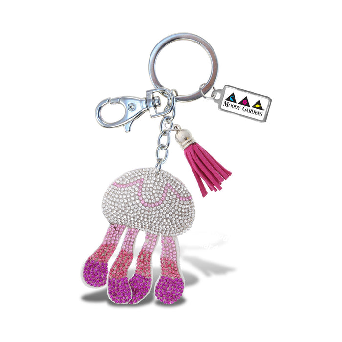 Moody Gardens Sparkle Jellyfish Keychain