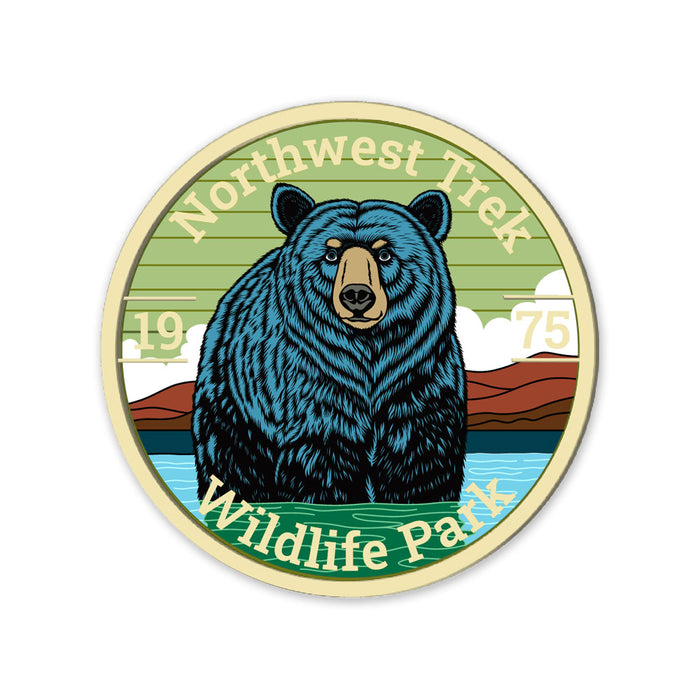 Northwest Trek Wildlife Park Black Bear Patch & Pin Set